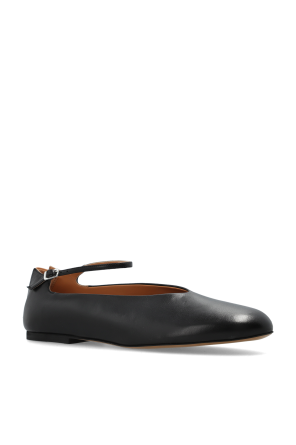 JIL SANDER Kožené baleríny