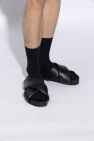 JIL SANDER BLACK Leather slides