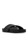JIL SANDER BLACK Leather slides