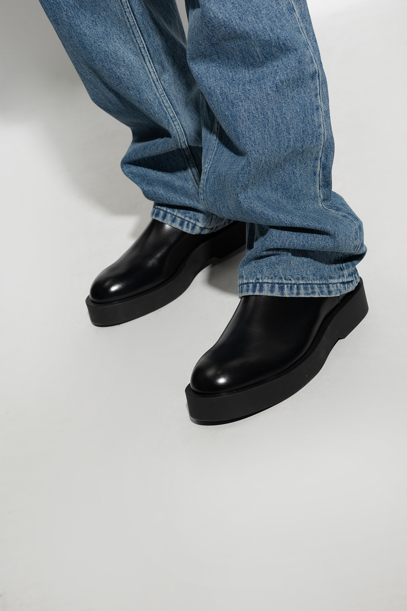 JIL SANDER Leather Chelsea boots