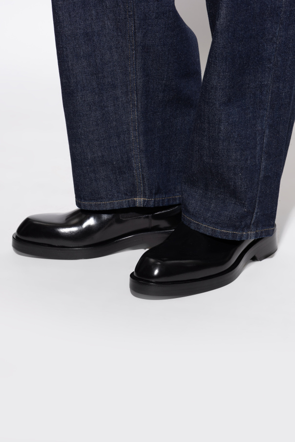 JIL SANDER Skórzane buty za kostkę