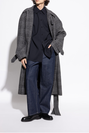 JIL SANDER Skórzane buty za kostkę