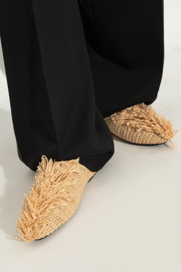 JIL SANDER+ Raffia Sliders