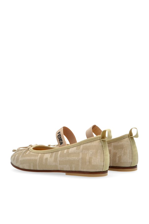 Fendi Kids Bailarinas con correa elástica