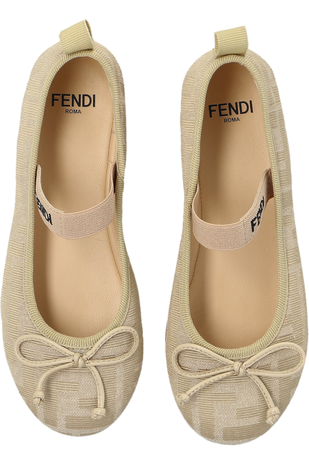 Fendi Kids Bailarinas con correa elástica