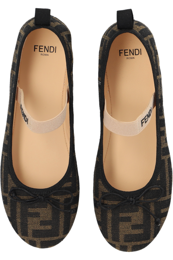 Fendi Kids Monogrammed ballet flats