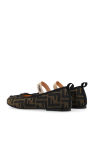 Fendi Kids beige Monogrammed ballet flats