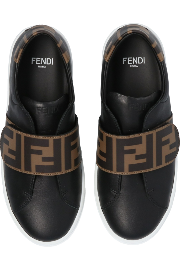 Fendi Kids fendi embroidered logo blazer