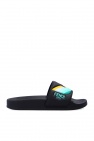 fendi embossed Kids Rubber slides with logo