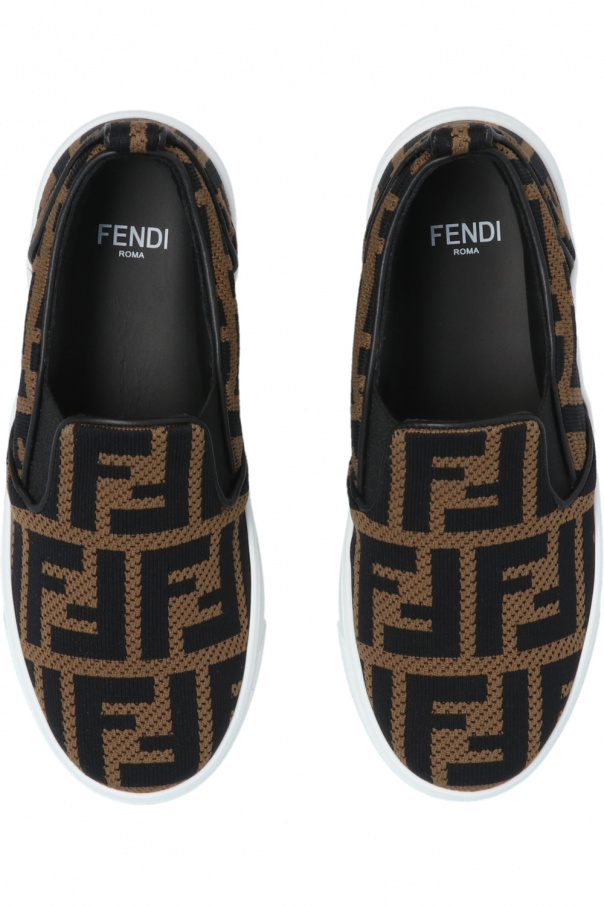 Fendi Kids Slip-on Round shoes