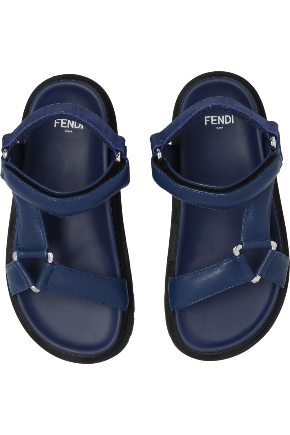 Fendi Kids fendi black leather boots