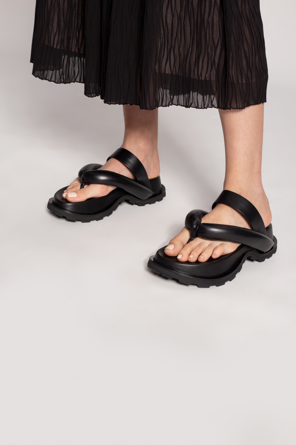 JIL SANDER Leather slides