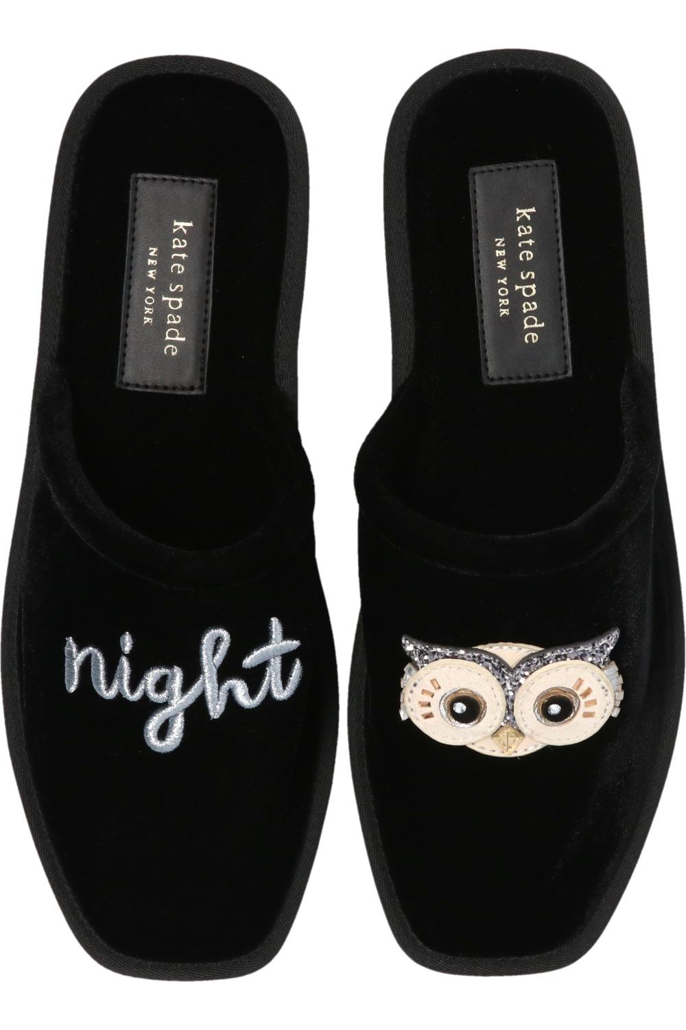 Kate Spade ‘Hoo Hoo’ velvet slippers