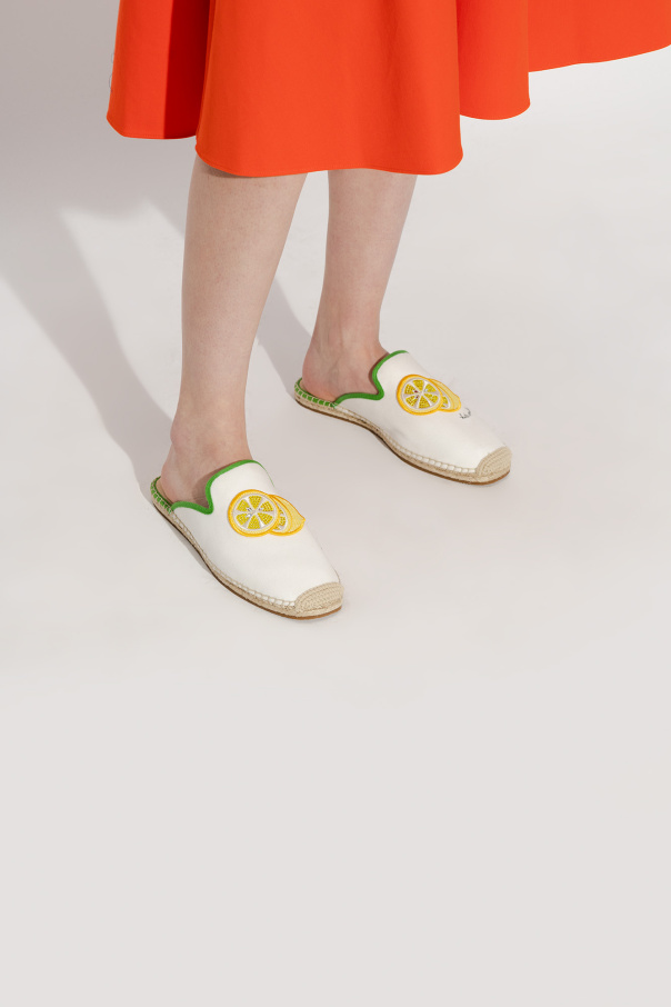 Kate Spade ‘Azura’ slides with lemon motif