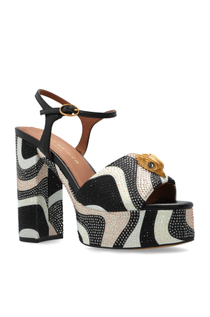 Kurt Geiger Sandały na platformie z połyskującymi cekinami