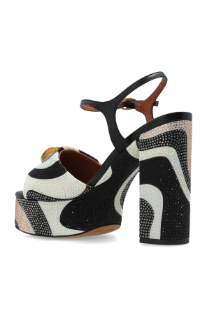Kurt Geiger Sandały na platformie z połyskującymi cekinami