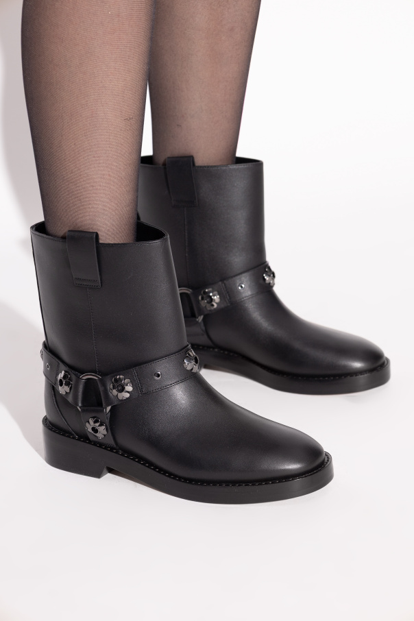 Kate Spade Lederstiefeletten mit Applikationen