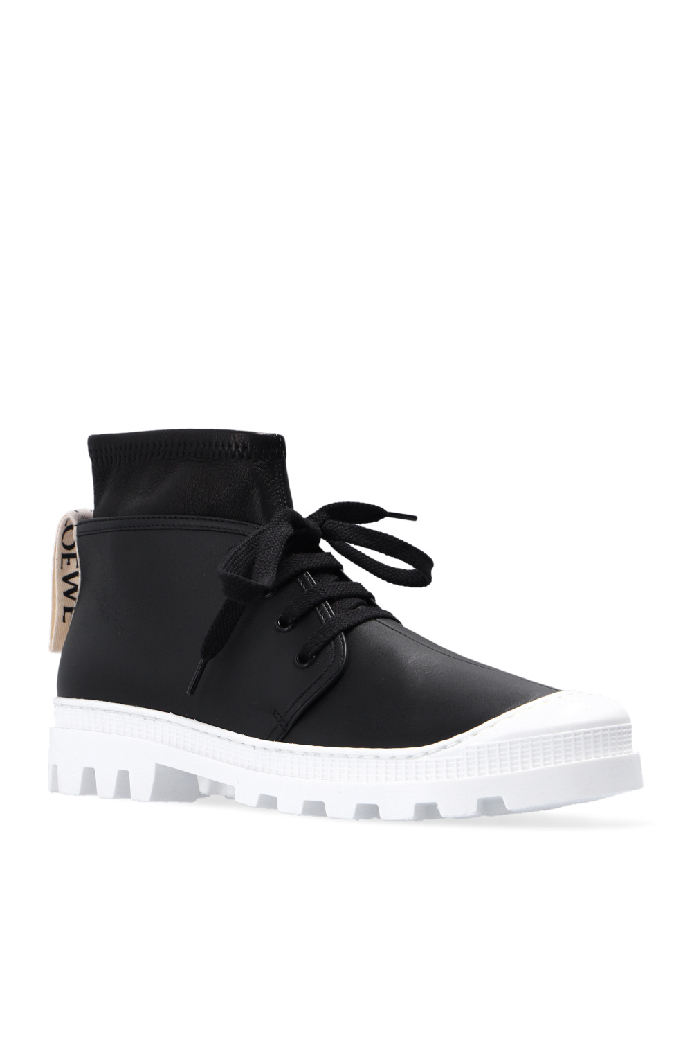 Loewe Leather boots with logo