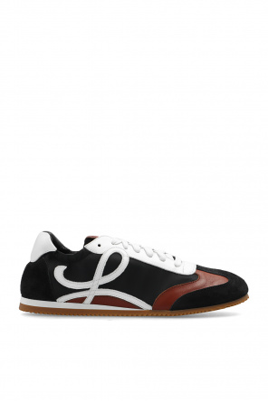 leather shoes with logo loewe shoes black