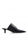 Loewe BLACK Heeled mules with logo