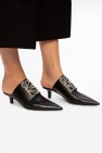 Loewe BLACK Heeled mules with logo