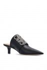 Loewe BLACK Heeled mules with logo