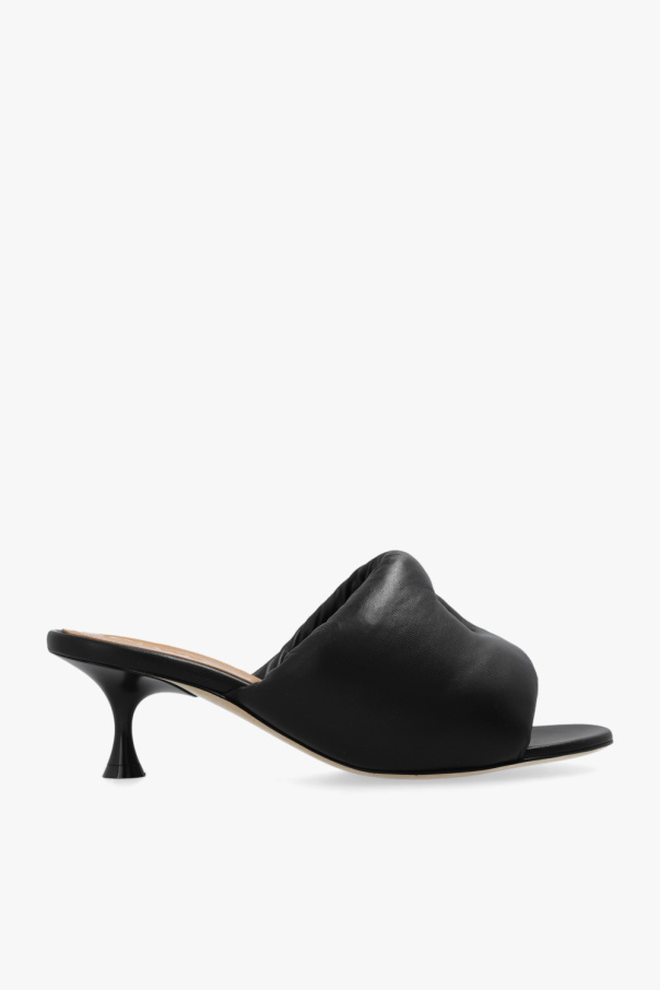 loewe anthracite Leather mules