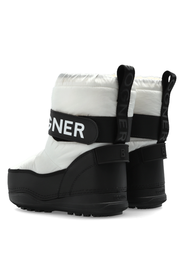 BOGNER Kids White and Black 'La Plagne Jr 6' Snow Boots BOGNER X MICHELIN