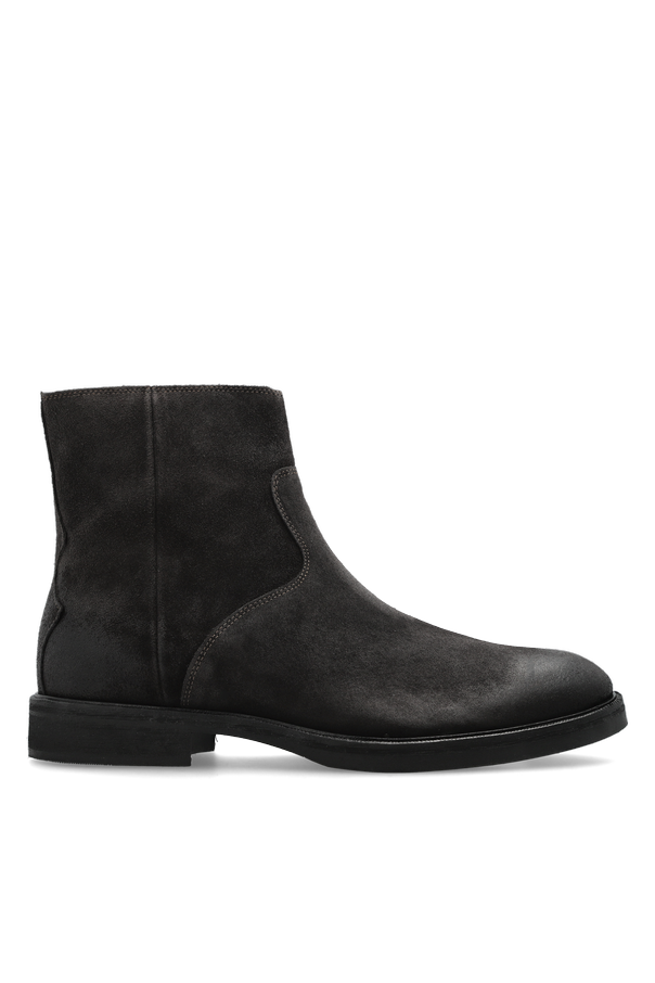 Leather heeled ankle boots ‘Lang’ od AllSaints