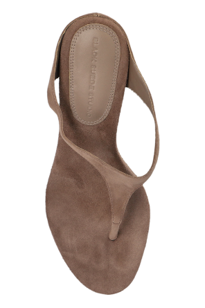 BLACK SUEDE STUDIO Zamszowe klapki na obcasie `Laurel`