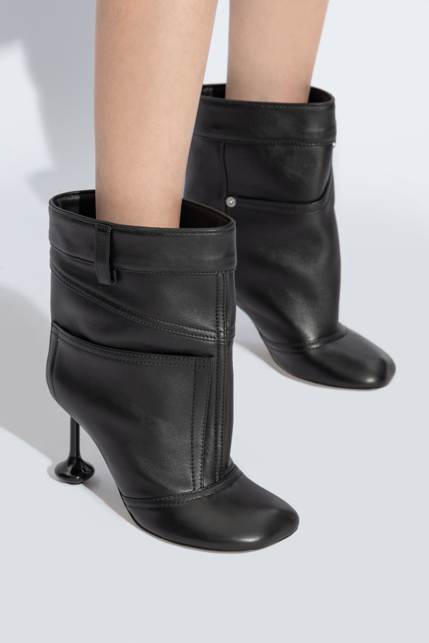 Loewe Leather heeled booties ‘Toy’