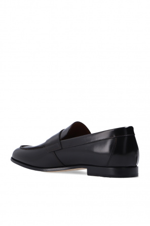 Beya Two-Tone Leather Loafers, Black/Pink