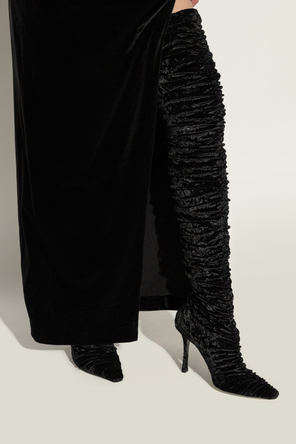 Jimmy Choo Botas de tacón de terciopelo Lotta