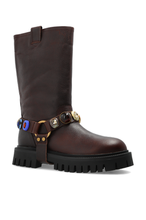 Kurt Geiger ‘Loulou Harness biker’ ankle boots