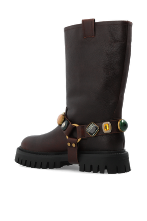 Kurt Geiger ‘Loulou Harness biker’ ankle boots