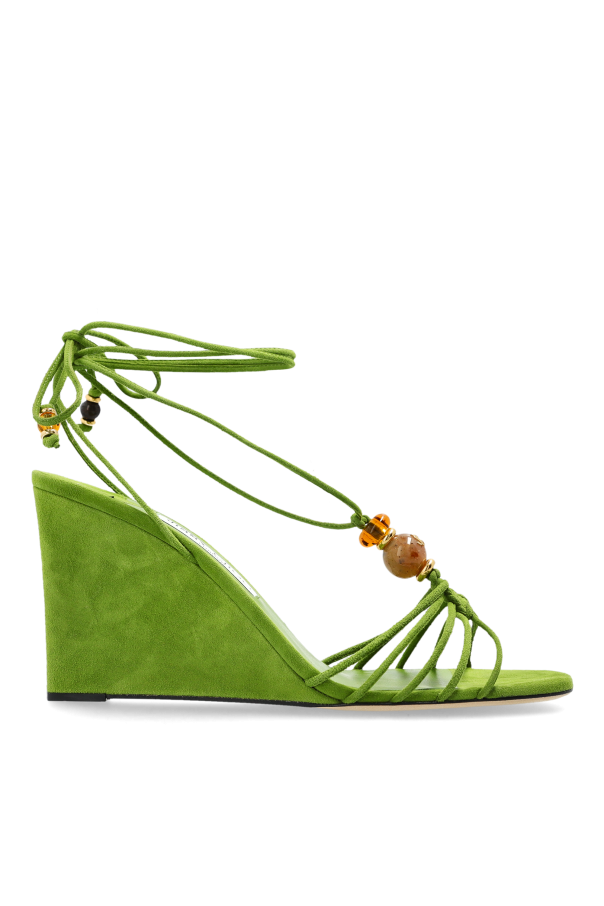 Suede wedge sandals 