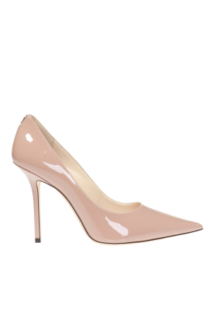 ‘Love’ stiletto pumps with logo
