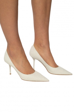 ‘love’ glitter stiletto pumps od Jimmy Choo