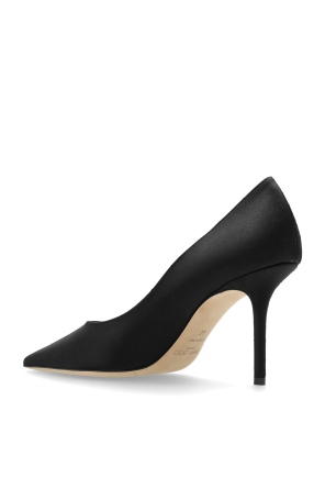 Jimmy Choo Satin high-heeled shoes "Love"