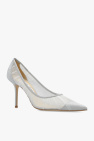 Jimmy Choo SILVER ‘Love’ glittery stiletto pumps