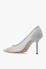 Jimmy Choo SILVER ‘Love’ glittery stiletto pumps