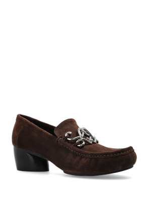 Loewe ‘oval double l’ heeled loafers