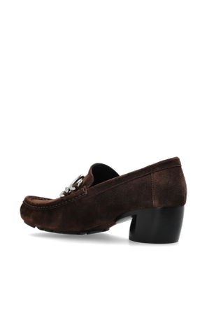 Loewe ‘oval double l’ heeled loafers