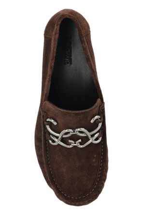 Loewe ‘oval double l’ heeled loafers