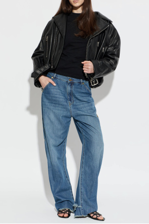 Loewe Leather heeled mules ‘Petal Anagram’