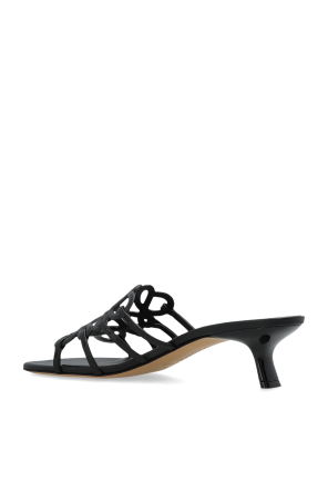 Loewe Leather heeled mules ‘Petal Anagram’