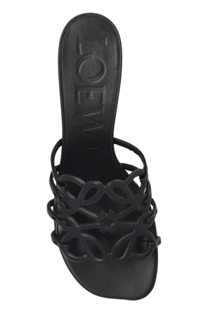 Loewe Leather heeled mules ‘Petal Anagram’