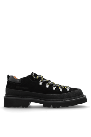 Suede shoes with logo