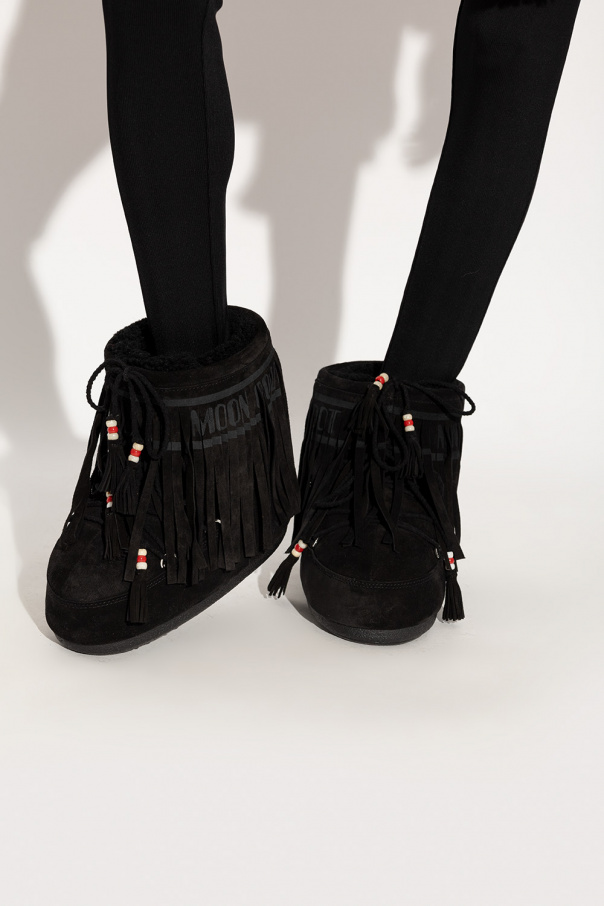 Alanui Alanui Black calf leather Chelsea boots from Doucal's
