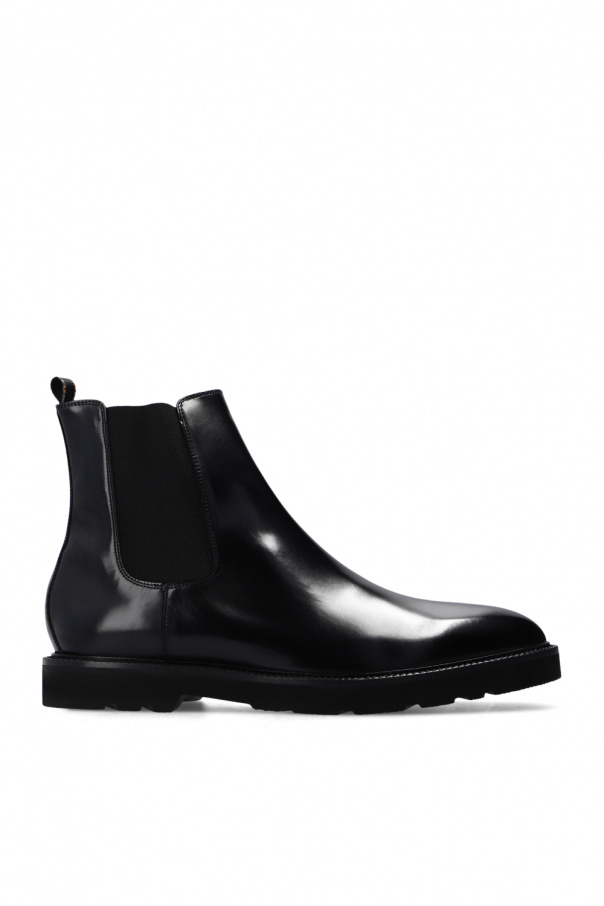 Paul Smith Low Block Heel Square Toe Sock Boot